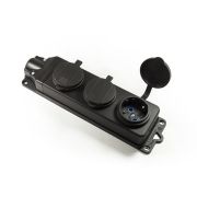 Розетка р резиновом корпусе трехместная EMAS EKS116PG3
