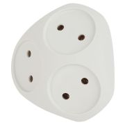 Разветвитель 3-м без заземл. 10А IP20 SPx-3-W бел. Эра Б0053481
