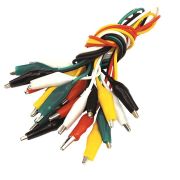 Зажим «крокодил» 5А 40мм с проводом 10 пар Rexant 16-0036