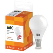Лампа светодиодная G45 9Вт шар 3000К E14 230В IEK LLE-G45-9-230-30-E14